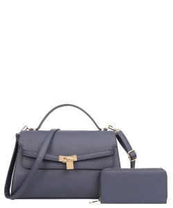 Fashion Satchel Handbag and Wallet YQ8932 NAVY /
